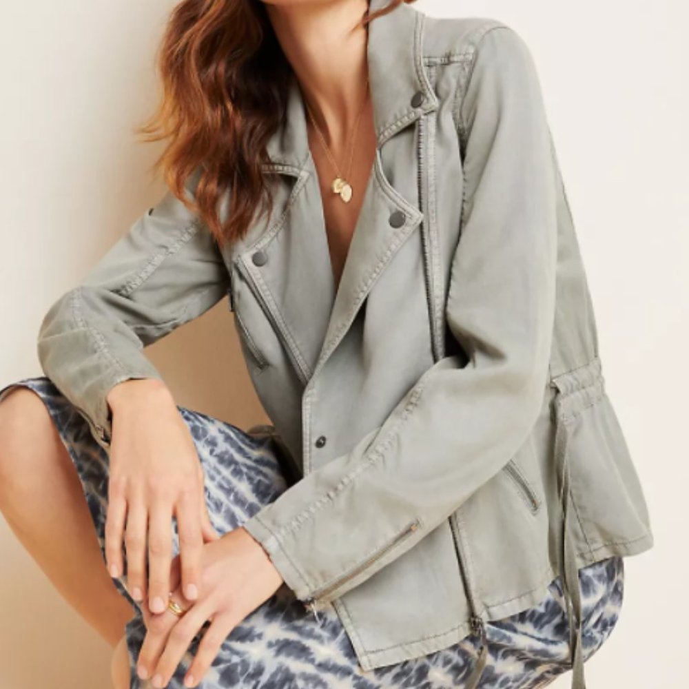 Anthropologie Marrakech Ronika Draped Moto Jacket